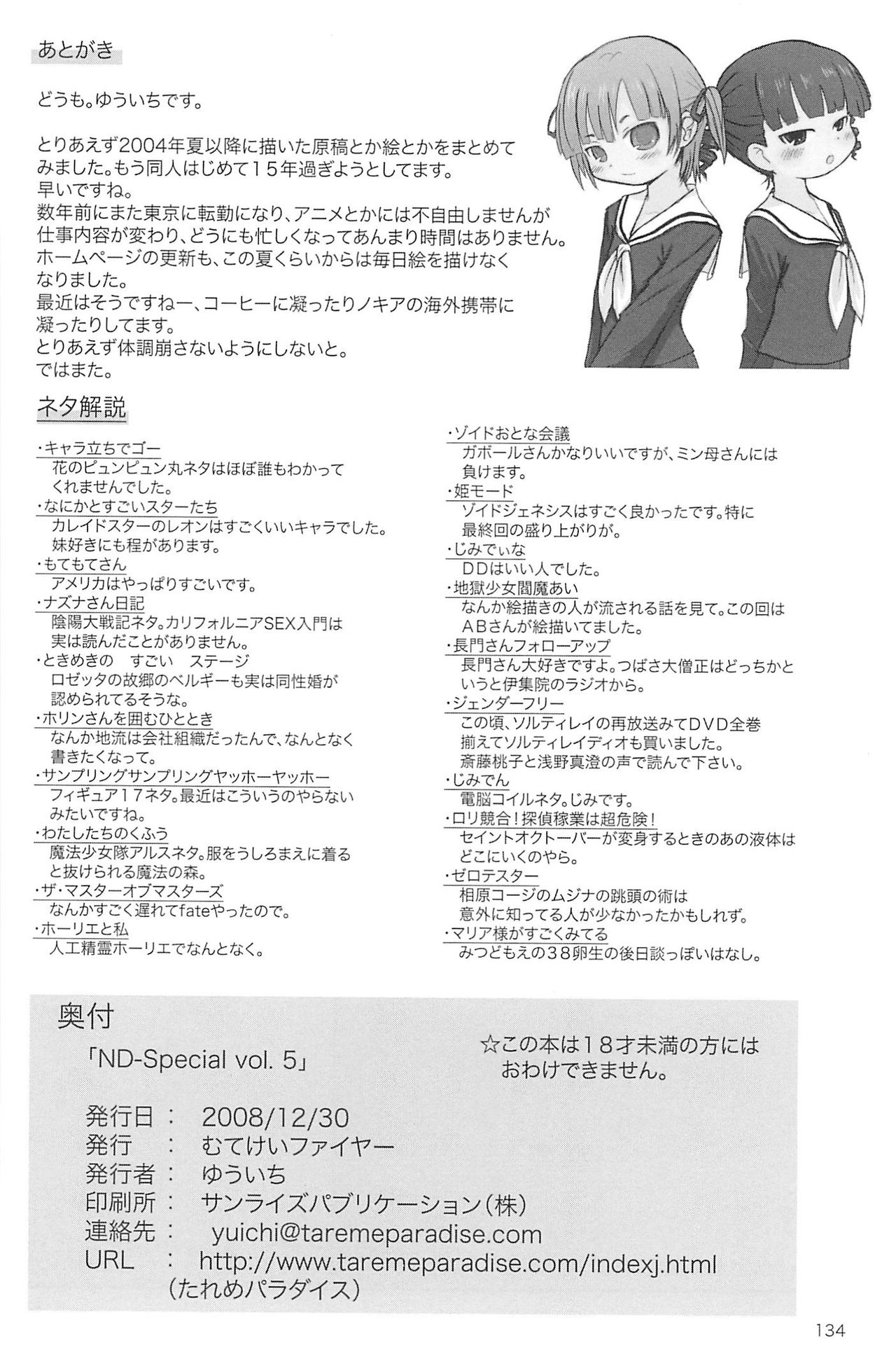 (C75) [むてけいファイヤー (ゆういち)] ND-special Volume 5 (よろず)