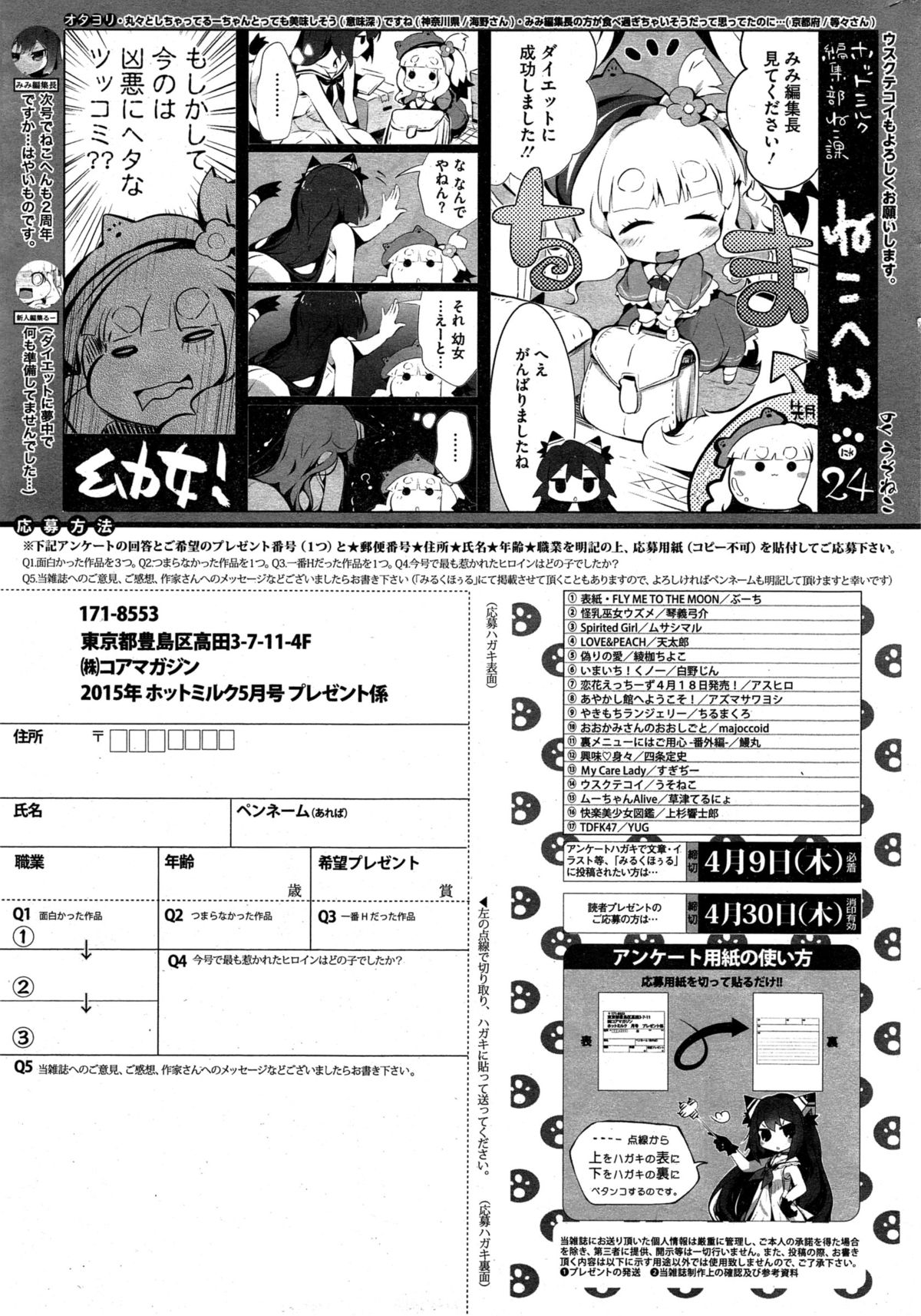 コミックホットミルク 2015年5月号