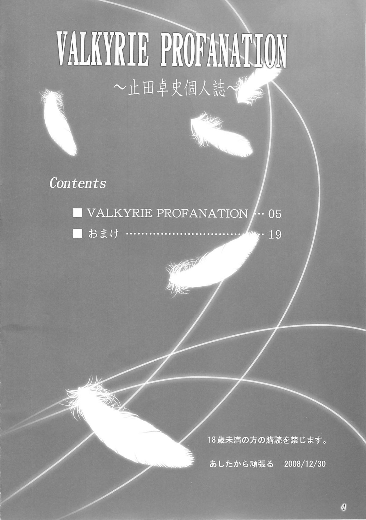 (C75) [あしたから頑張る (止田卓史)] Valkyrie Profanation (ヴァルキリープロファイル)