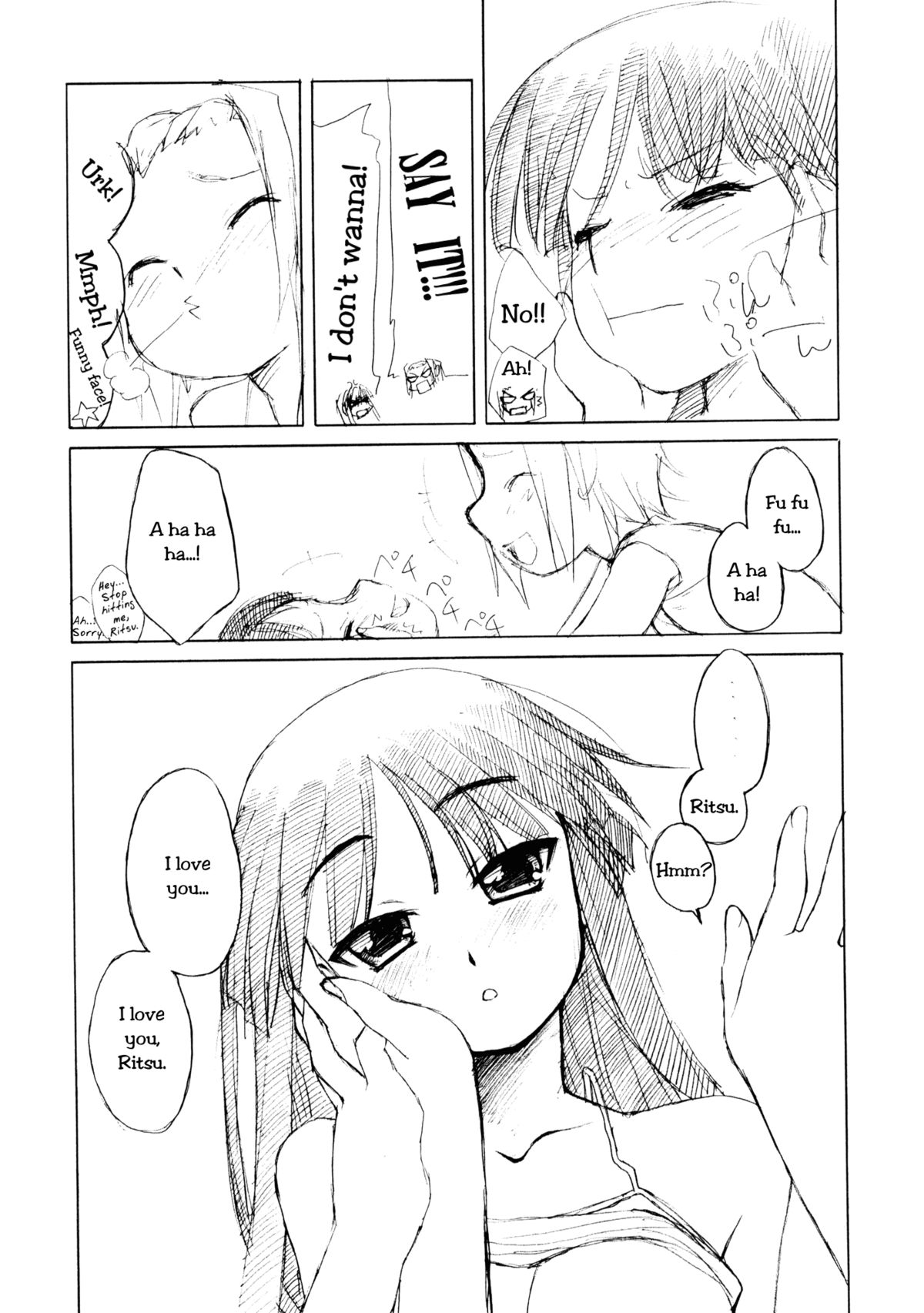 [忍ノ館 (いわまよしき)] 律×澪 百合というよりはレズ (けいおん!) [英訳]