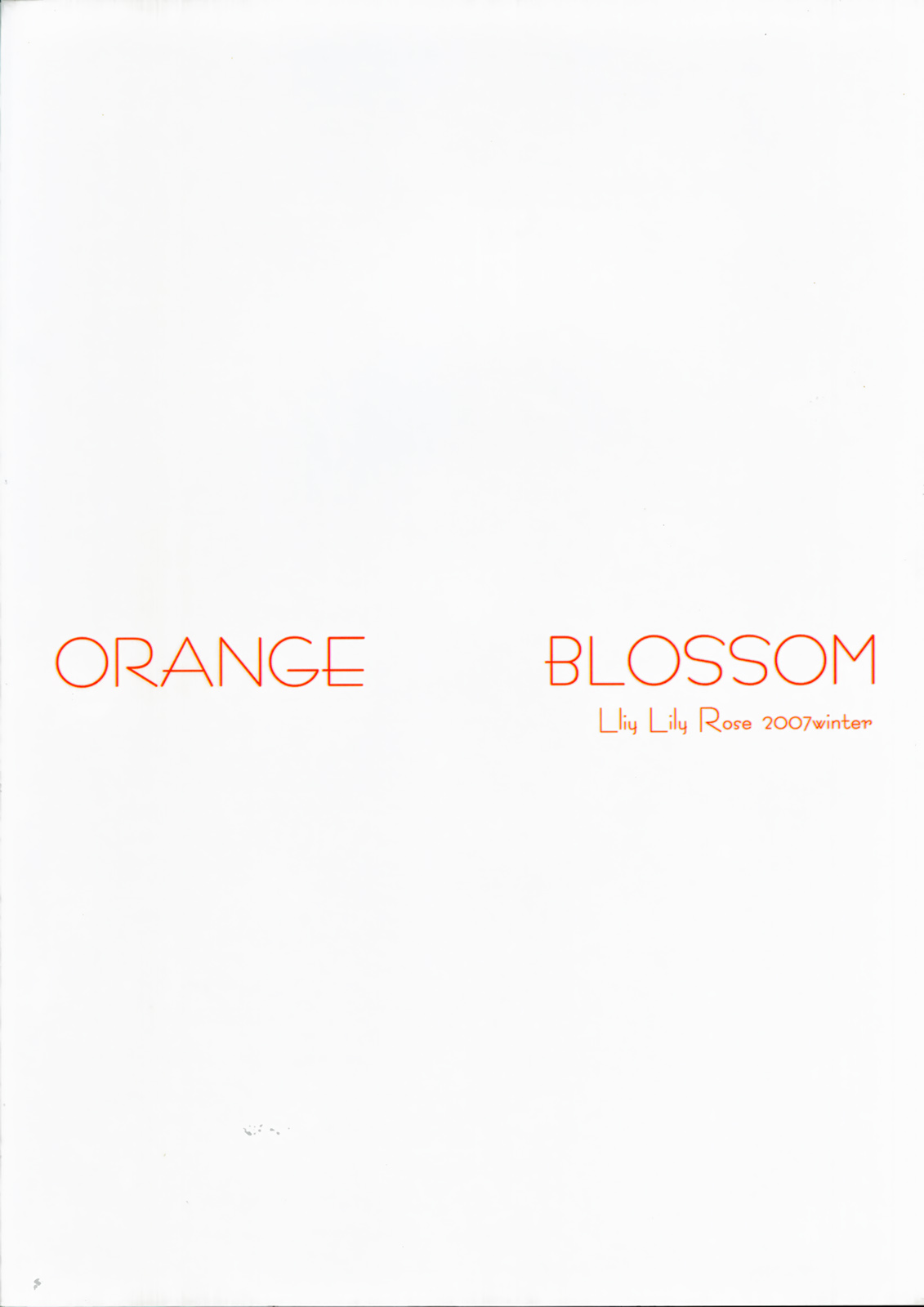 (C73) [Lily Lily Rose (みぶなつき)] ORANGE BLOSSOM
