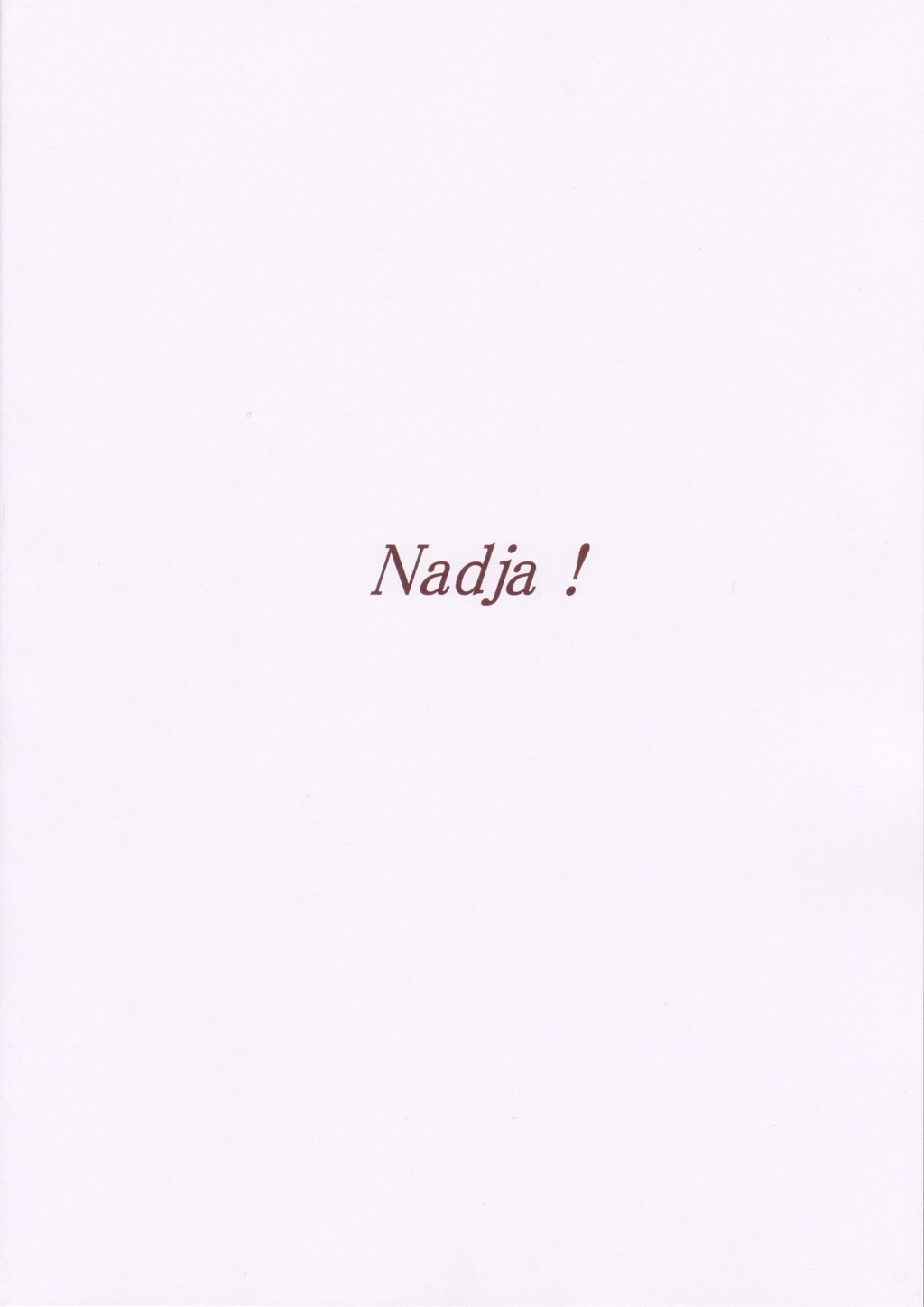 (C64) [JON (じょん、桜乃ひな子)] Nadja! (明日のナージャ)