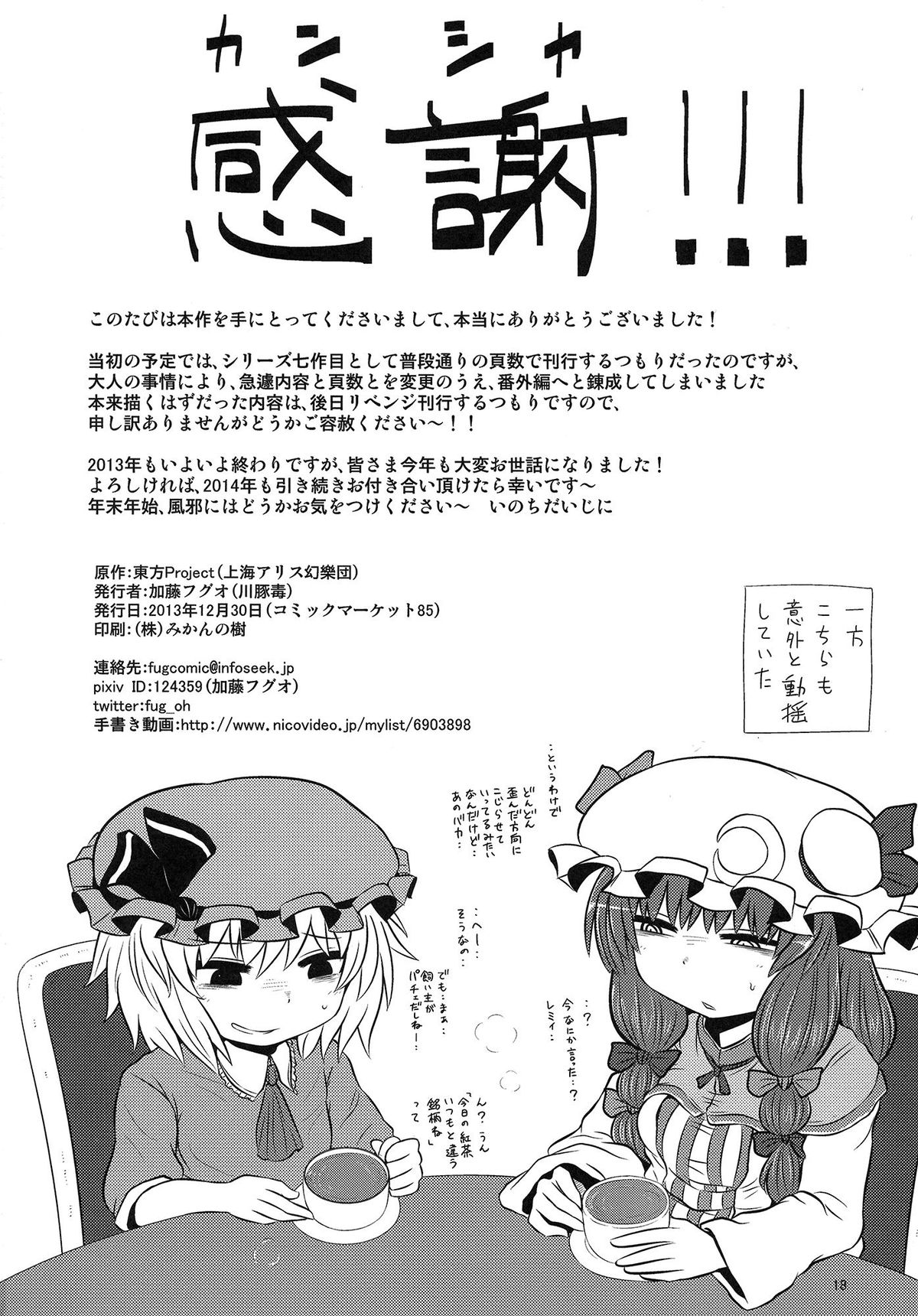 (C85) [川豚毒 (加藤フグオ)] するだけ番外。 (東方Project)