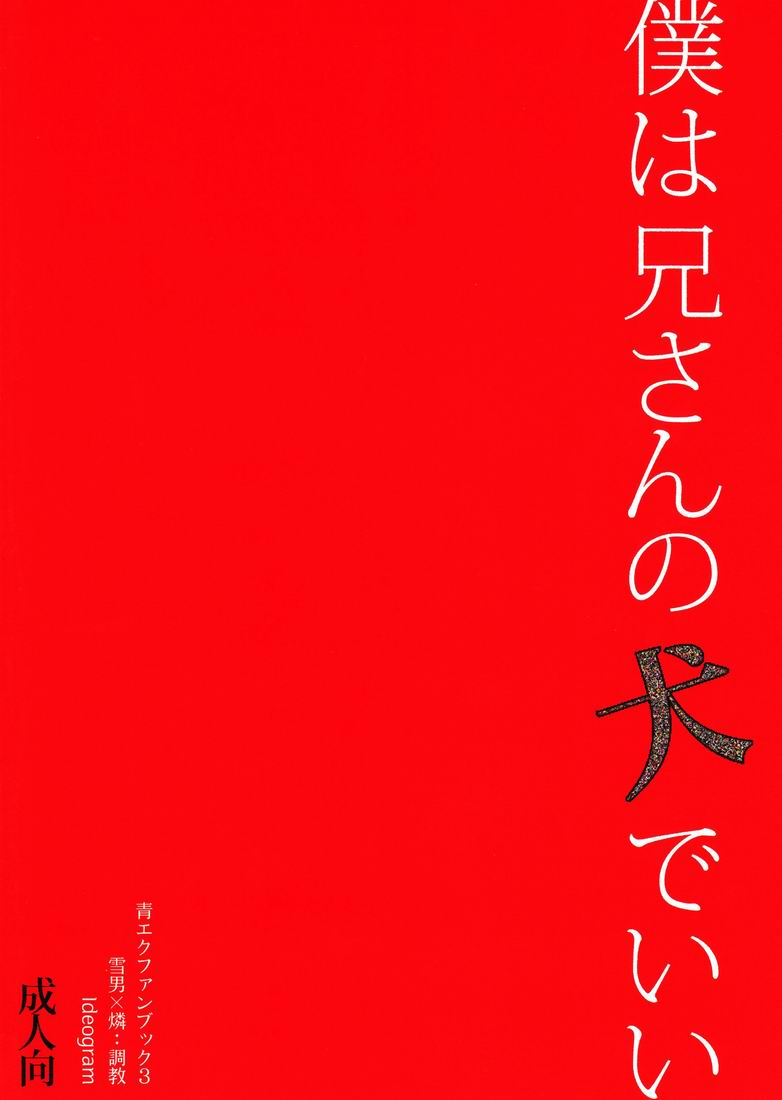 (C81) [Ideogram (イデ・オグ)] 僕は兄さんの犬でいい (青の祓魔師)