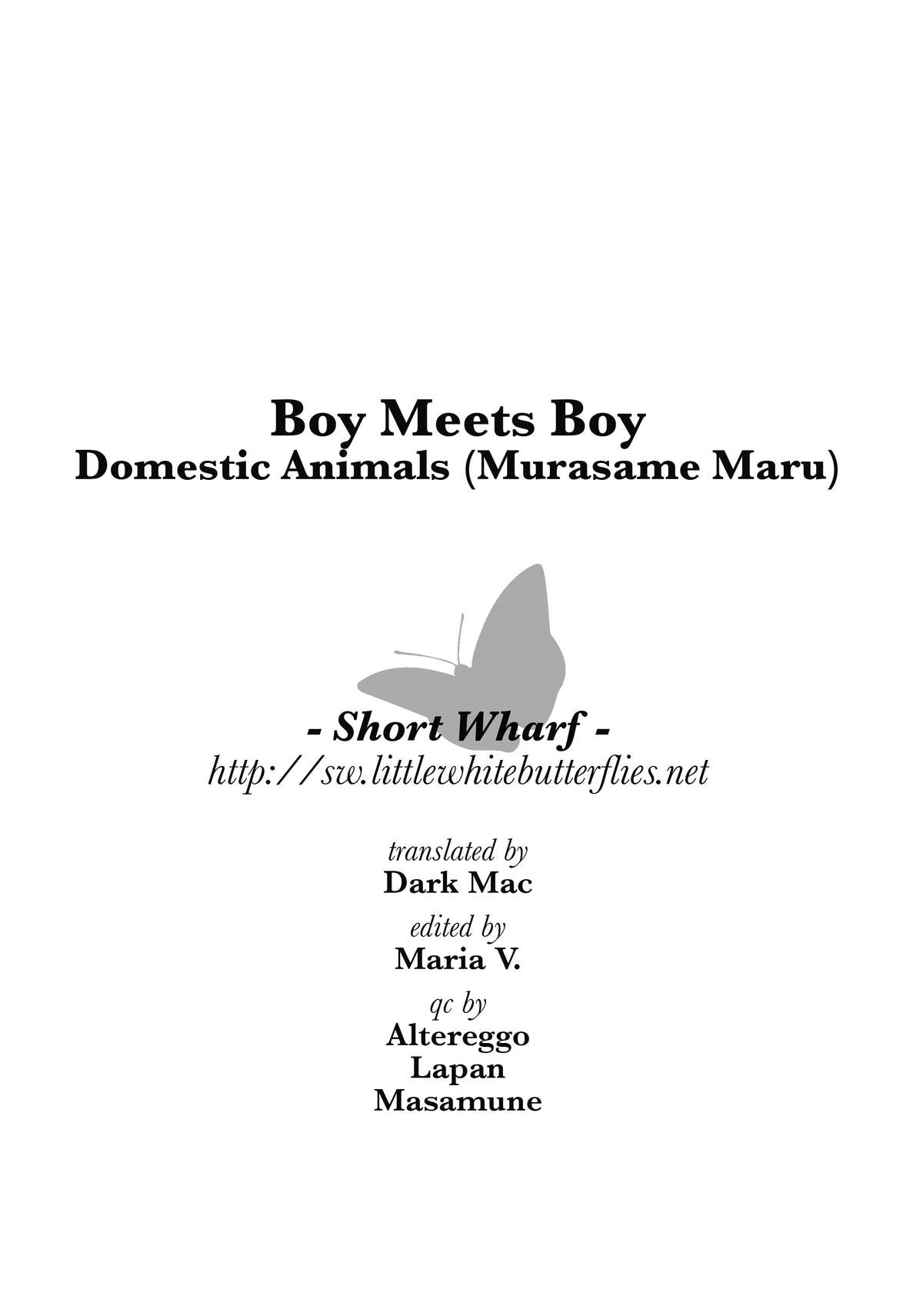 (ふたけっと6) [Domestic animals (村雨丸)] BOY meets BOY [英訳]