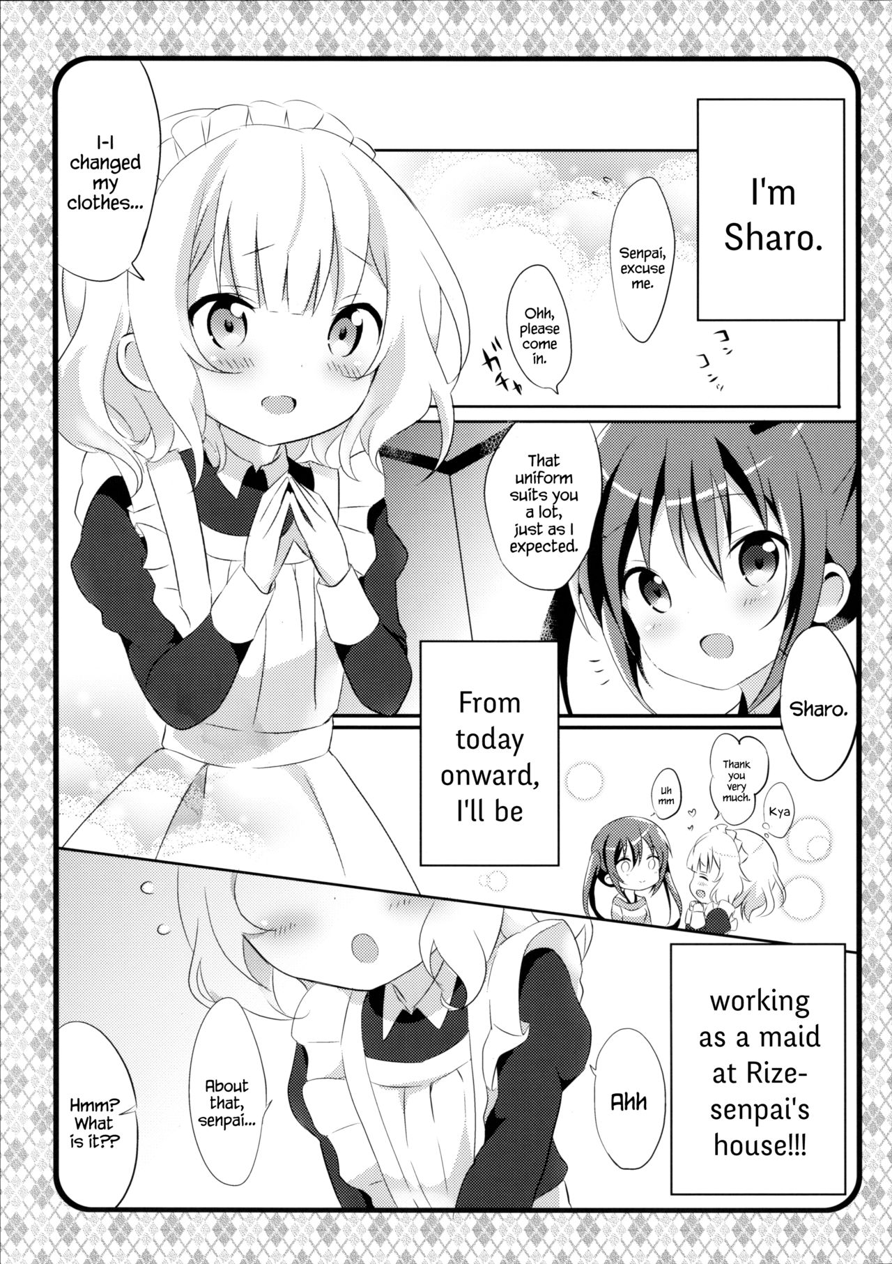 (C89) [あめうさぎ (飴玉コン)] メイドシャロがご奉仕しますっ (ご注文はうさぎですか?) [英訳]