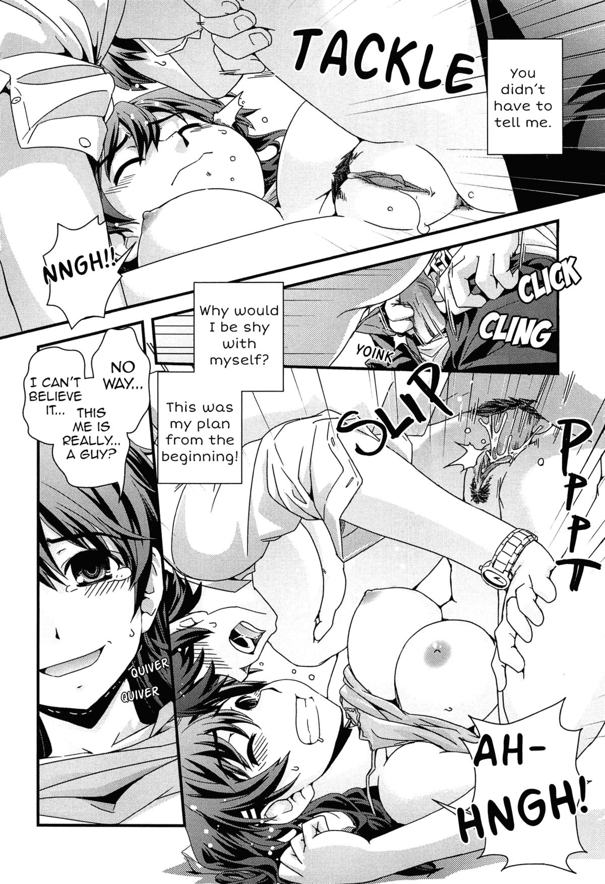 [幾夜大黒堂] 未来は僕らの腕の中 (性転換して自分自身とHしたい！) [英訳] [無修正]