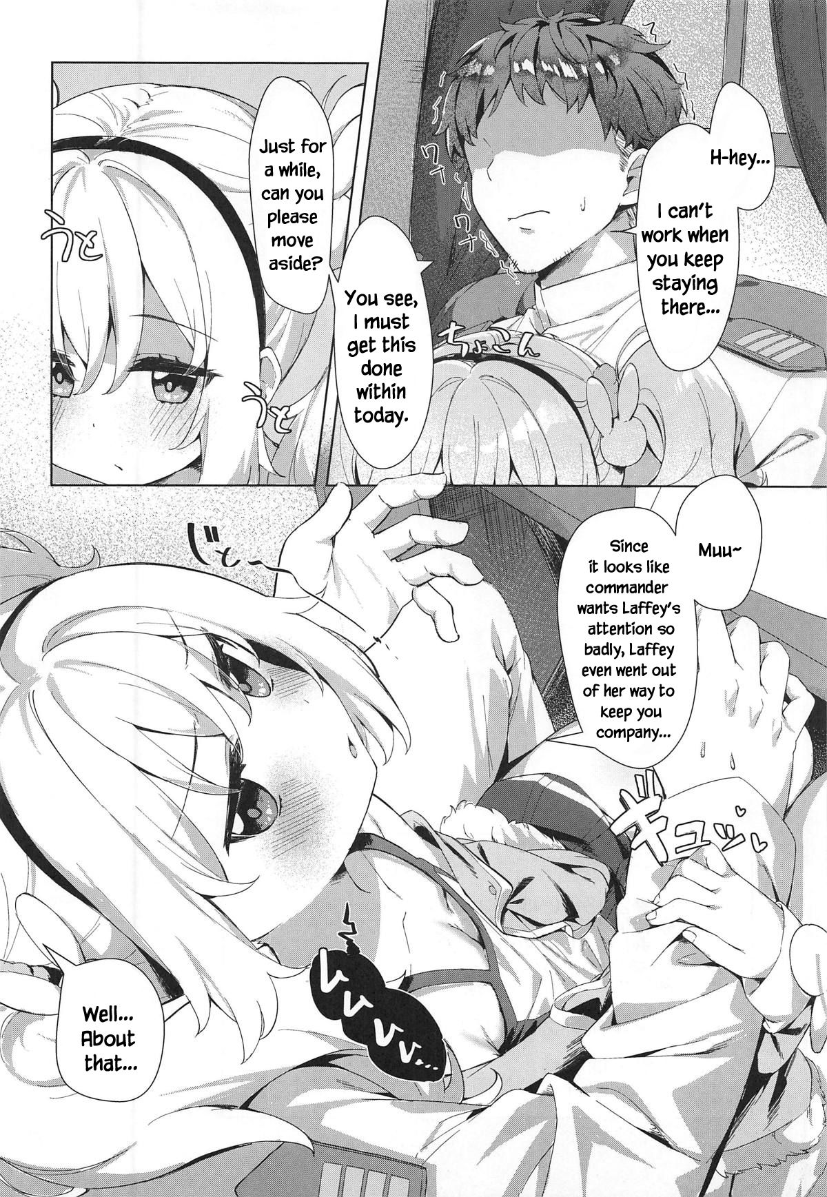 (C95) [夢のまにまに (とうふ)] ラフィーと指揮官室でイチャらぶH (アズールレーン) [英訳]