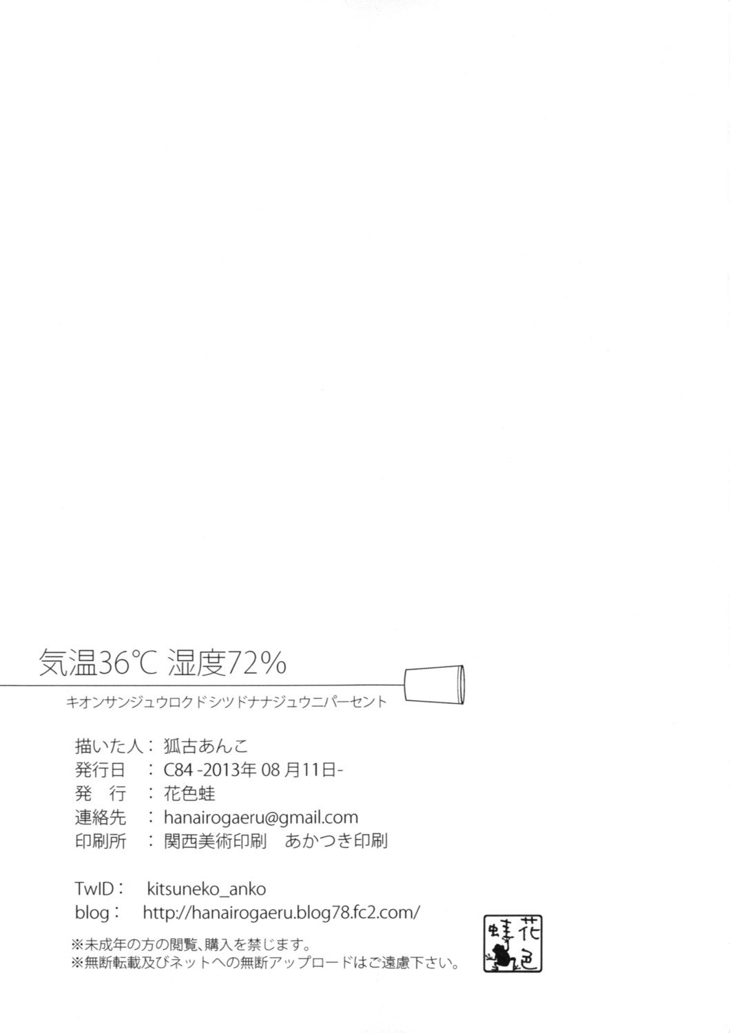 キオン36℃湿度72％|気温36℃湿度72％