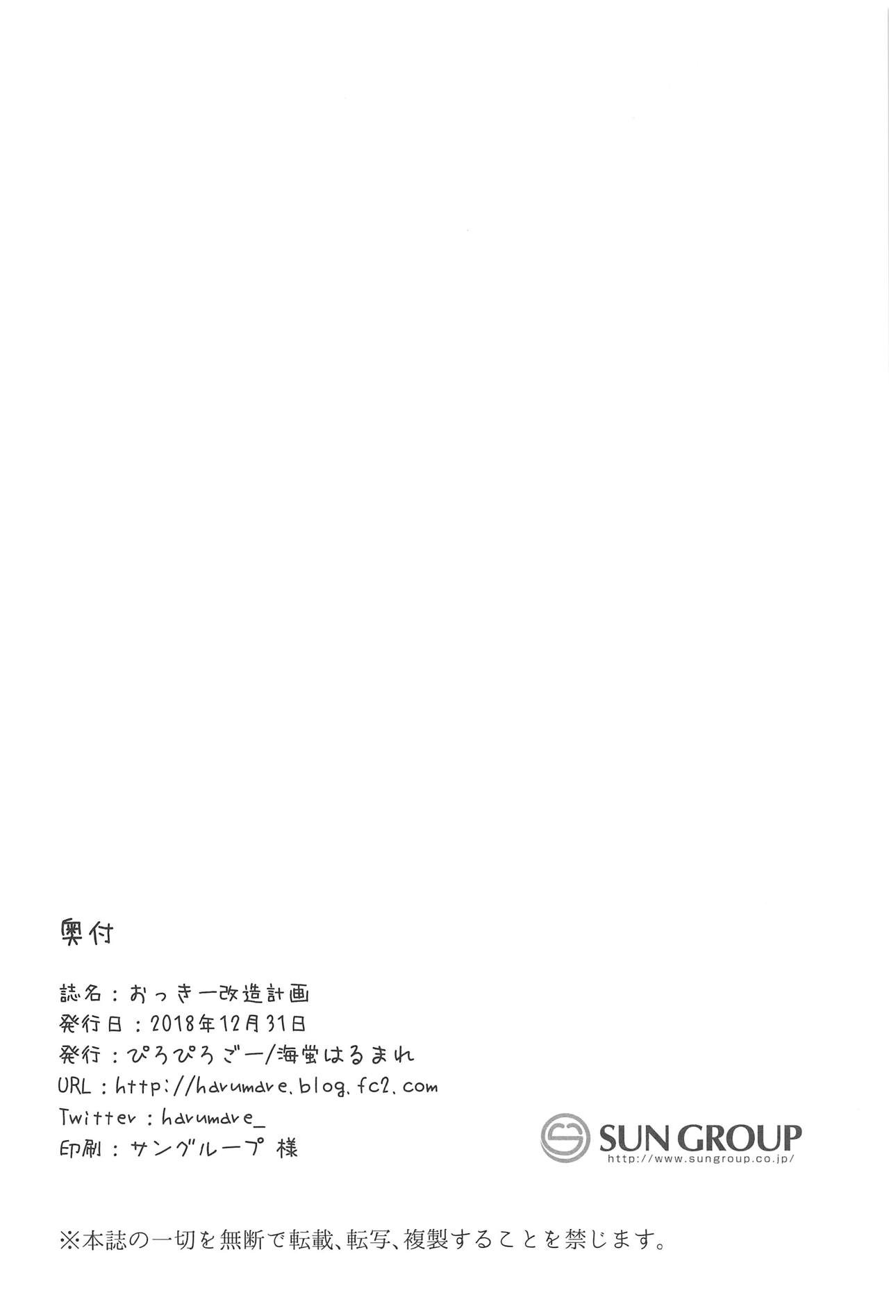 (C95) [ぴろぴろごー (海蛍はるまれ)] おっきー改造計画 (Fate/Grand Order)