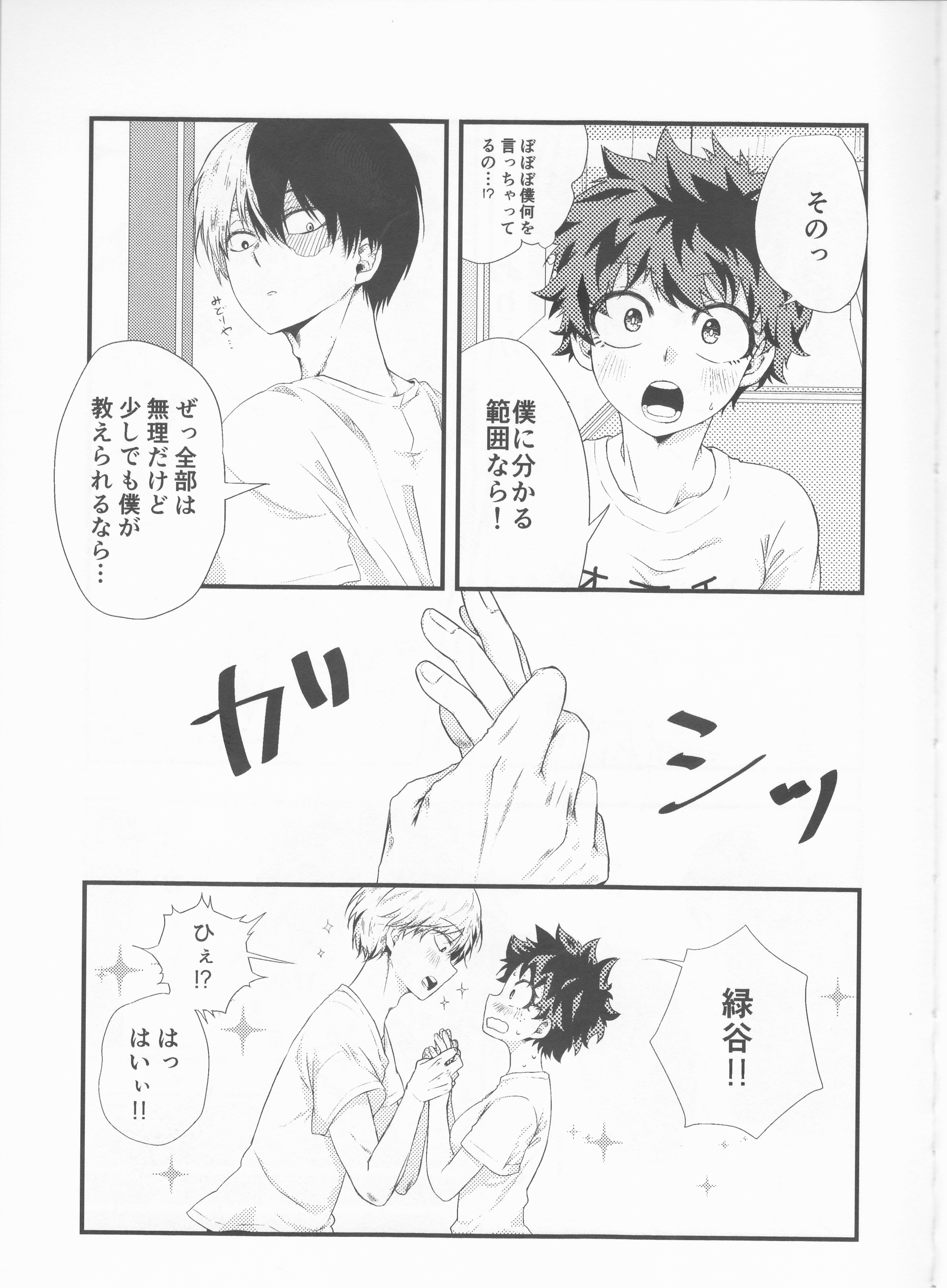 轟焦凍くんはたいへんなものをもって君下。