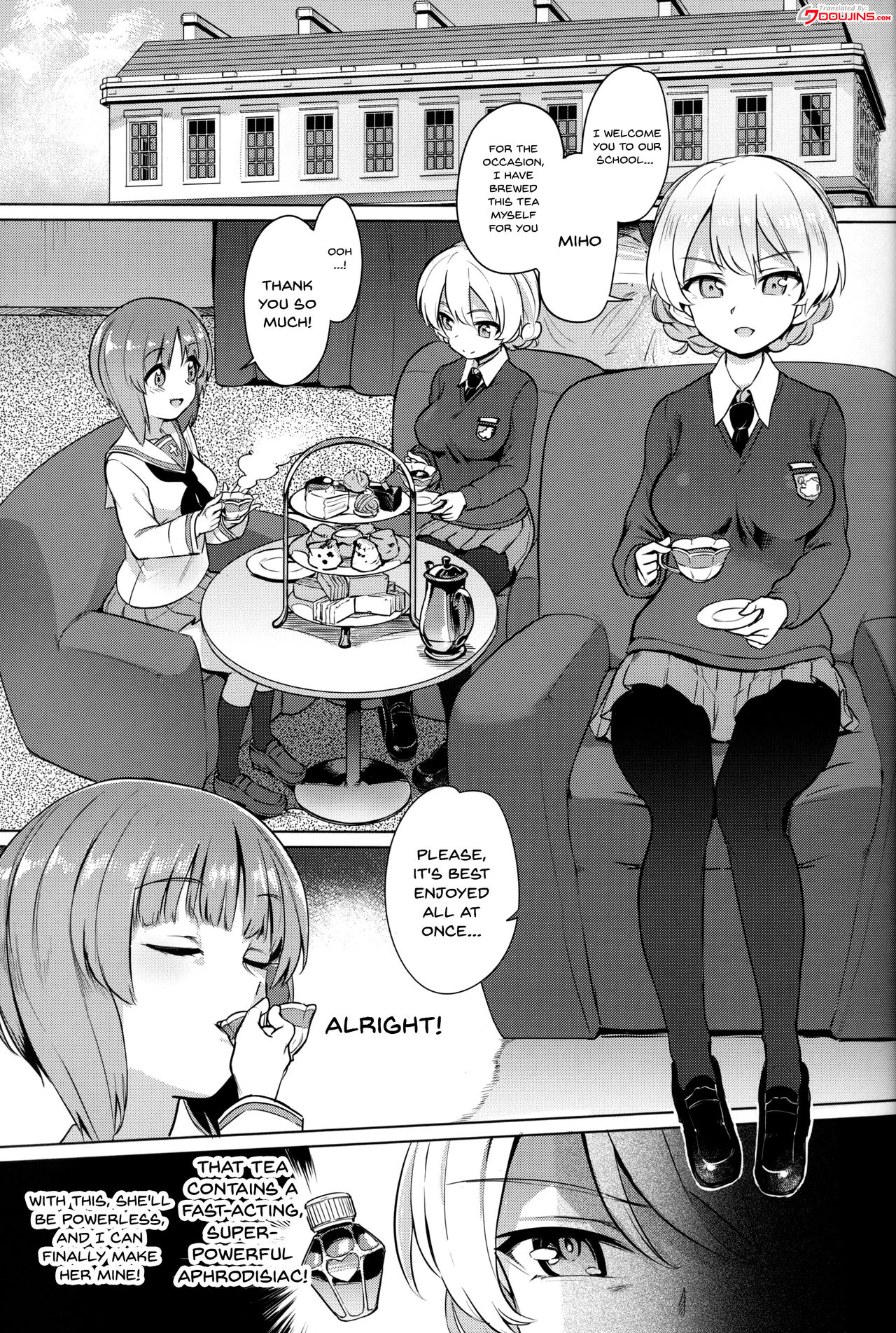 [焼きたてジャマイカ (あおむし)] ちんぽやくざみぽりん4 紅茶快楽調教編 (ガールズ&パンツァー) [英訳] [2019年8月24日]
