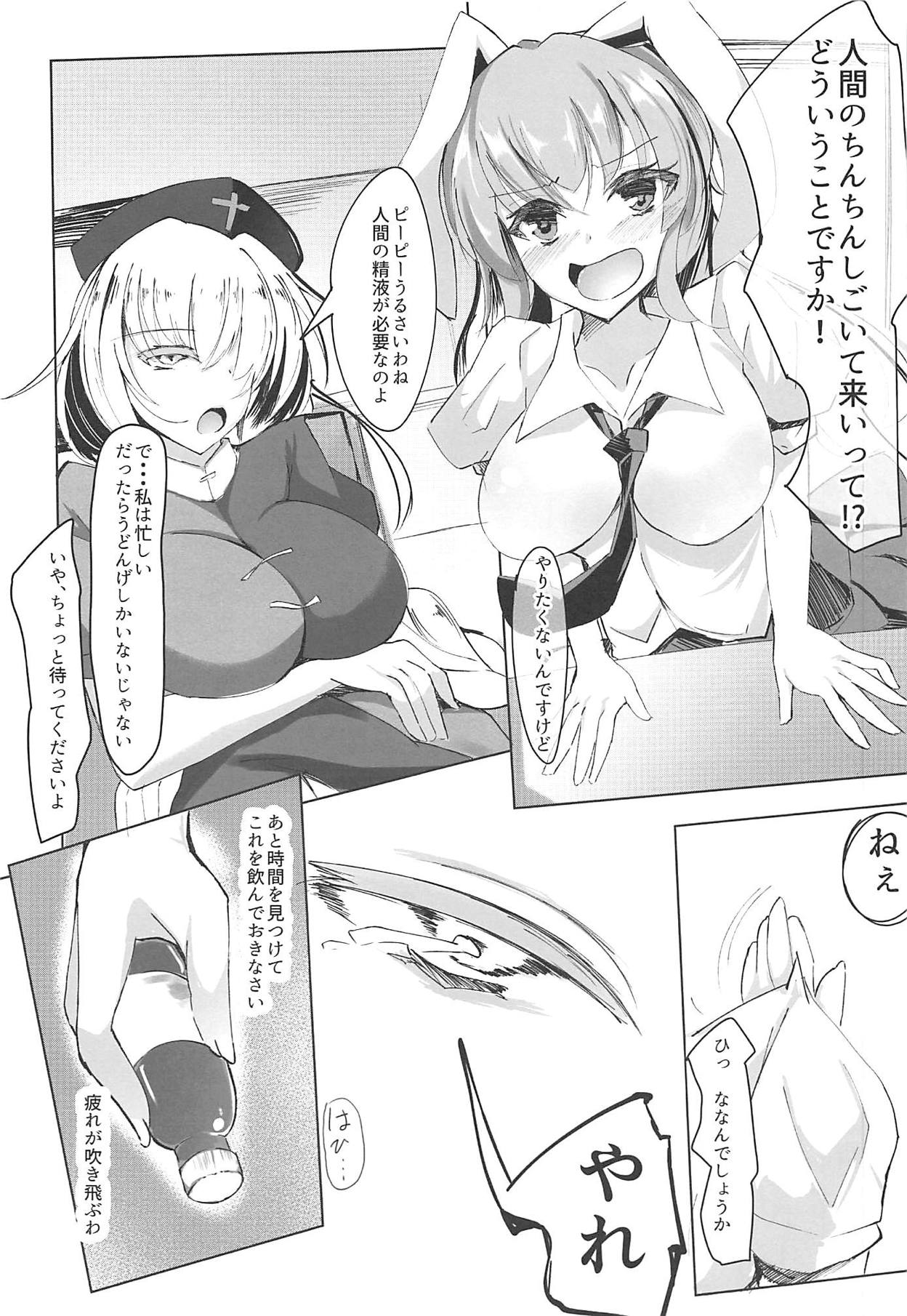 (例大祭16) [スズノネストライク (珠乃なえ)] 生意気うどんげとクソザコ人間 (東方Project)