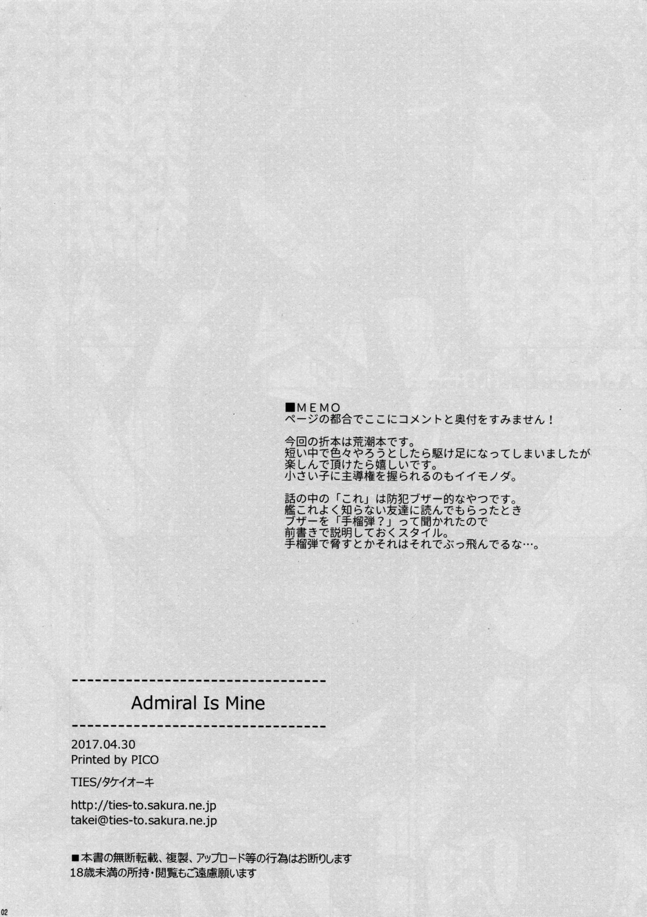 (COMIC1☆11) [TIES (タケイオーキ)] Admiral Is Mine (艦隊これくしょん -艦これ-) [英訳]