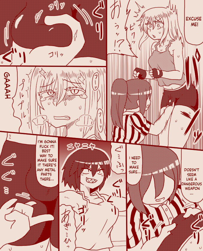 ボディチェックと称し玉責めされちゃうふたなりの女の子格闘家